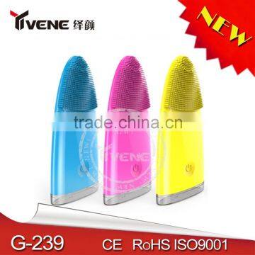 Blue Color Vibration Silicone Face Brush Deep Cleaning photo-3