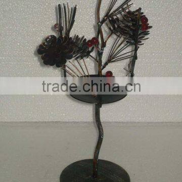 Iron candle holder