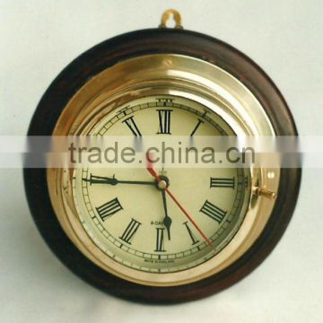 9.5" Decorative Wall clock, Brass Clock, Wall Clock