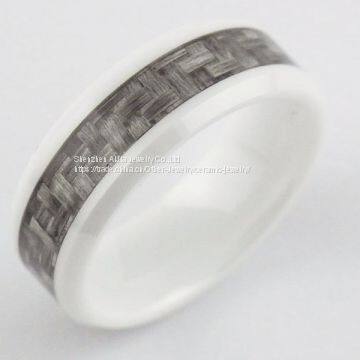 Engagement Zirconia Ceramic Jewelry brown Ring , ODM / OEM