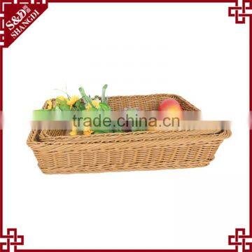 Wholesale Handwoven Rattan Storage Dough Proofing Poly Rattan Plastic Bread Basket photo-3
