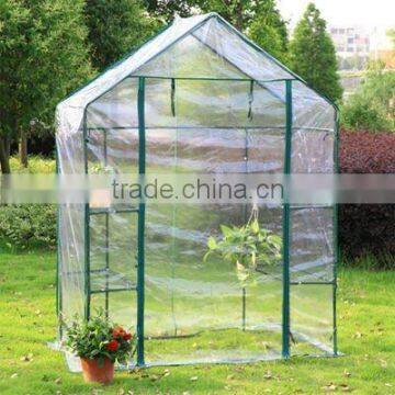 PVC Portable Walk-in Greenhouse with Zips