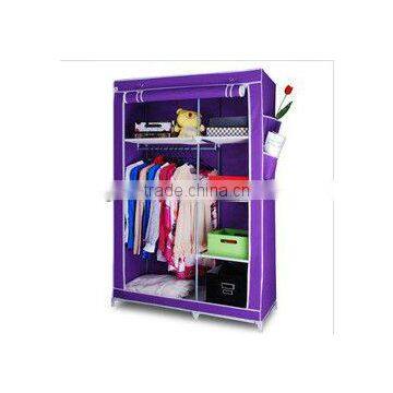 Large Size Metal Furniture Non-woven Wardrobe,Folding Fabric Cloth Wardrobe