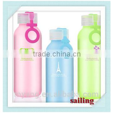 BPA Free 300ml eco friendly PC plastic dull polished water bottle,colorful plastic water bottle