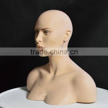 Mannequin Head Female Displaying Hats, Wigs, Scarves, and Necklaces photo-2