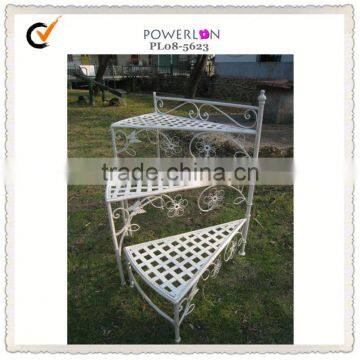 3-tier vintage metal wedding flower planter stand