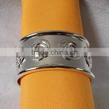 shiny silver napkin ring , plated napkin rings