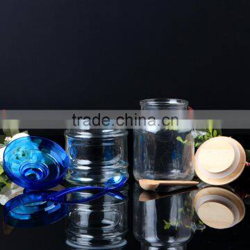 2017 Wholesale 355ml Hot-sale Glass Jar With Wooden Lid and Spoon Best Products for Import photo-2