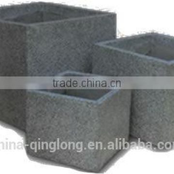 concrete flower pot with weather resistant feature