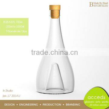 Clear Pyrex Glass Milk Bottle With Lid photo-2