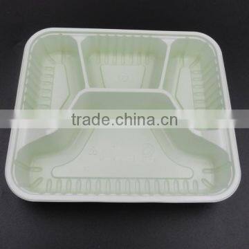 2016 Alibaba PP 4 compartments accept custom order disposable plastic food tray