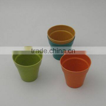 Anhui Green wholesale popular square bamboo fibre mini plant pot, flower pot