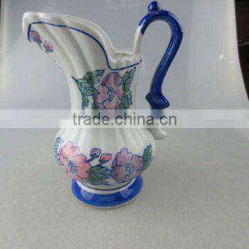 ceramic milk pot with flower design