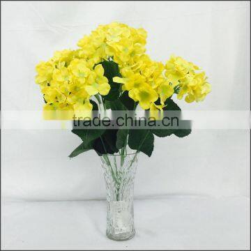 Yellow hydrangea flowers artificial