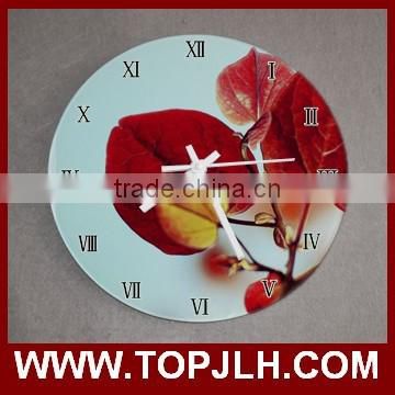 special home sublimation blank glass wall clock for dye sublimation use