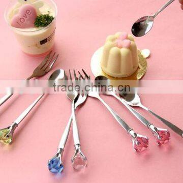 Crystal Handle Stainless Steel Spoon Cutlery Set photo-4
