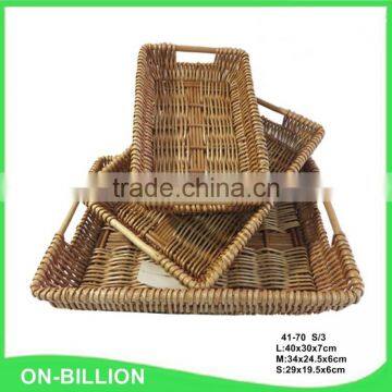 Rurality Rectangular Wicker Storage Basket for Home Shops or Market photo-3