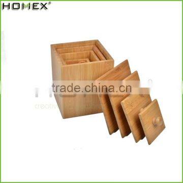 Hot Sale Healthy Bamboo Food Canister With Lid Manufacturers With LFGB/FDA Certificate/Homex_Factory photo-2