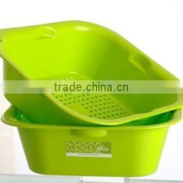 Plastic Kitchen Wash Rice Bowl With Strainer photo-3