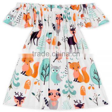 Ruffle Summer Rose Floral Off-Shoulder Flutter Sleeve Dress photo-4