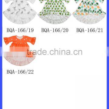 New Style FAUX SUEDE Material Girls Tops Wholesale Children Ruffle Girls Shirts photo-6