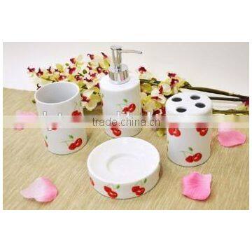Ceramic Bathroom Set Fresh Decal Pattern photo-5