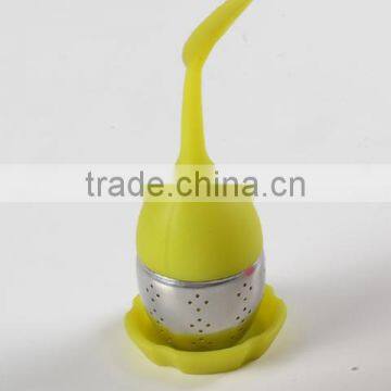 Silicone tea infuser with tray/Silicone tea ball