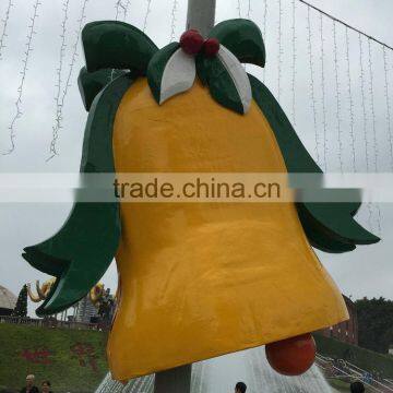 Outdoor fiberglass Christmas bell decoartion