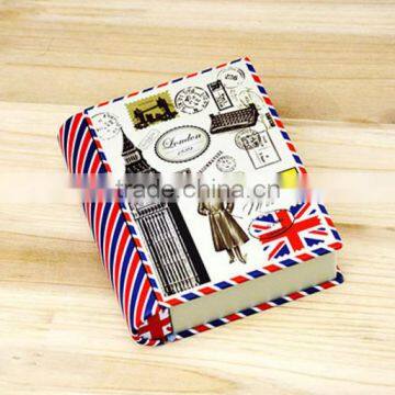 Wholesale Decorative Metal Book Shape Tea Sugar Coffee Cookie Candy Tin Canister photo-3
