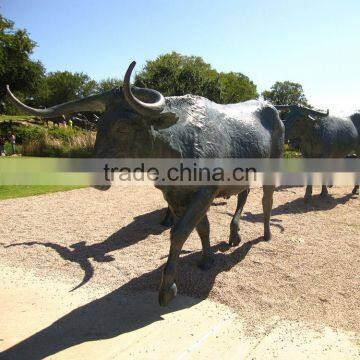 2015 hot sale garden decor Bronze Longhorn Steer sculpture