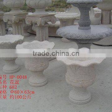 China Cheap Large Granite Flower Pot Garden Decorations photo-2