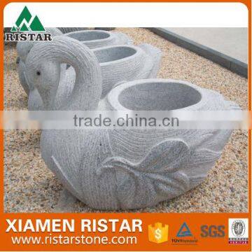 Decorative granite stone flower pot for garden