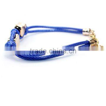 Double Hearts Wax Cord Braided Bracelet Handmade Friendship Bracelet photo-2