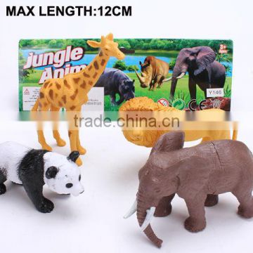 kids play fun learning ABS popular zoo animal set toy with 7P