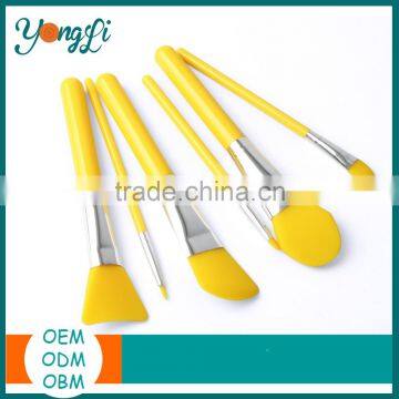 Silicone Cosmetic Brush Set of 6 Face Mask Brush Set and Eye Makeup Brushes photo-2