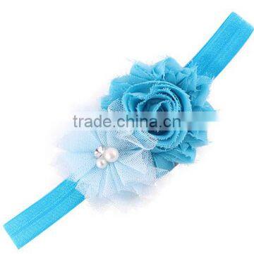 2015 Wholesale Baby Toddler Infant Flower Headband With Pearl Hair Bow Band Accessories photo-2