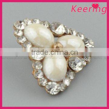 Hotsale Metal Rhinestone Pearl Button for Bulk WBK-1488 photo-2