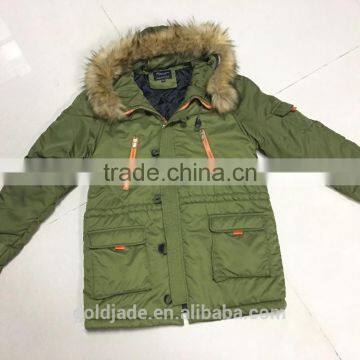 2016 Wholesale Winter Clothing Men Style Fashion Custom Casual Thick Army Green Winter Down Jacket Men