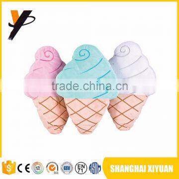 Stuffed kids small cheap custom logo promotion toys plush ice cream