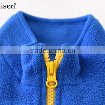 Children Garment Plain Boutique Blue Custom Boys Polar Fleece Children's Vests photo-3
