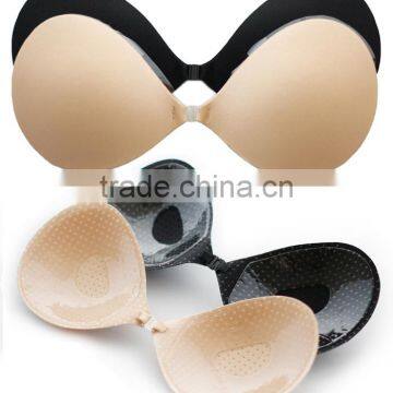 Strapless and backless invisible silicone bra