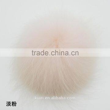 China Handmade Fox Pom Poms With 12cm for Beanie Hat photo-6