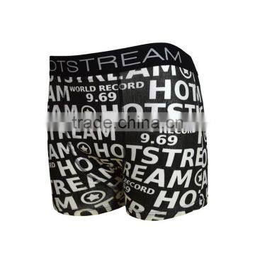 Plastisol Letters Printed Man's Underwear Boxer Cotton Fabric Briefs Shorts photo-5