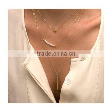 Yiwu Wholesale Factory Maket Multi Layer Necklacemulti Layer Pendant Necklace Jewellery photo-6