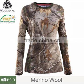 100% Merino Wool Hunting Equipment Camouflage Clothing,wholesale Camo t Shirts photo-3