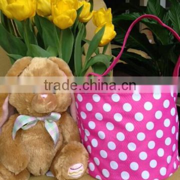 Wholesale monogrammed Easter bucket Easter basket Easter Burlap Bunny Basket picnic basket 2016 spring easter bag