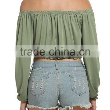 Women Blouse Off-Shoulder 2017 Fashion Casual Blouse & Top For Wholesale photo-5