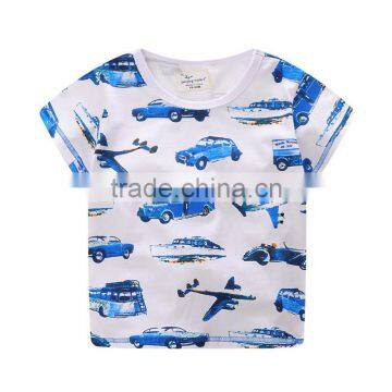 Wholesale summer cotton priting kids girl short sleeve t shirts