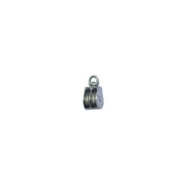 Double sheave pulley swivel