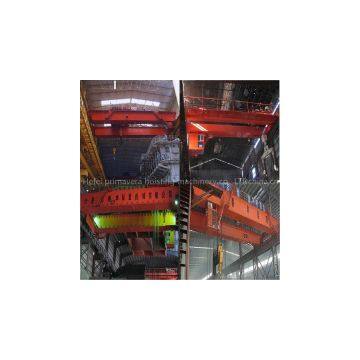 Supply of QD double beam bridge crane, 50 t double beam bridge crane, bridge type metallurgical crane